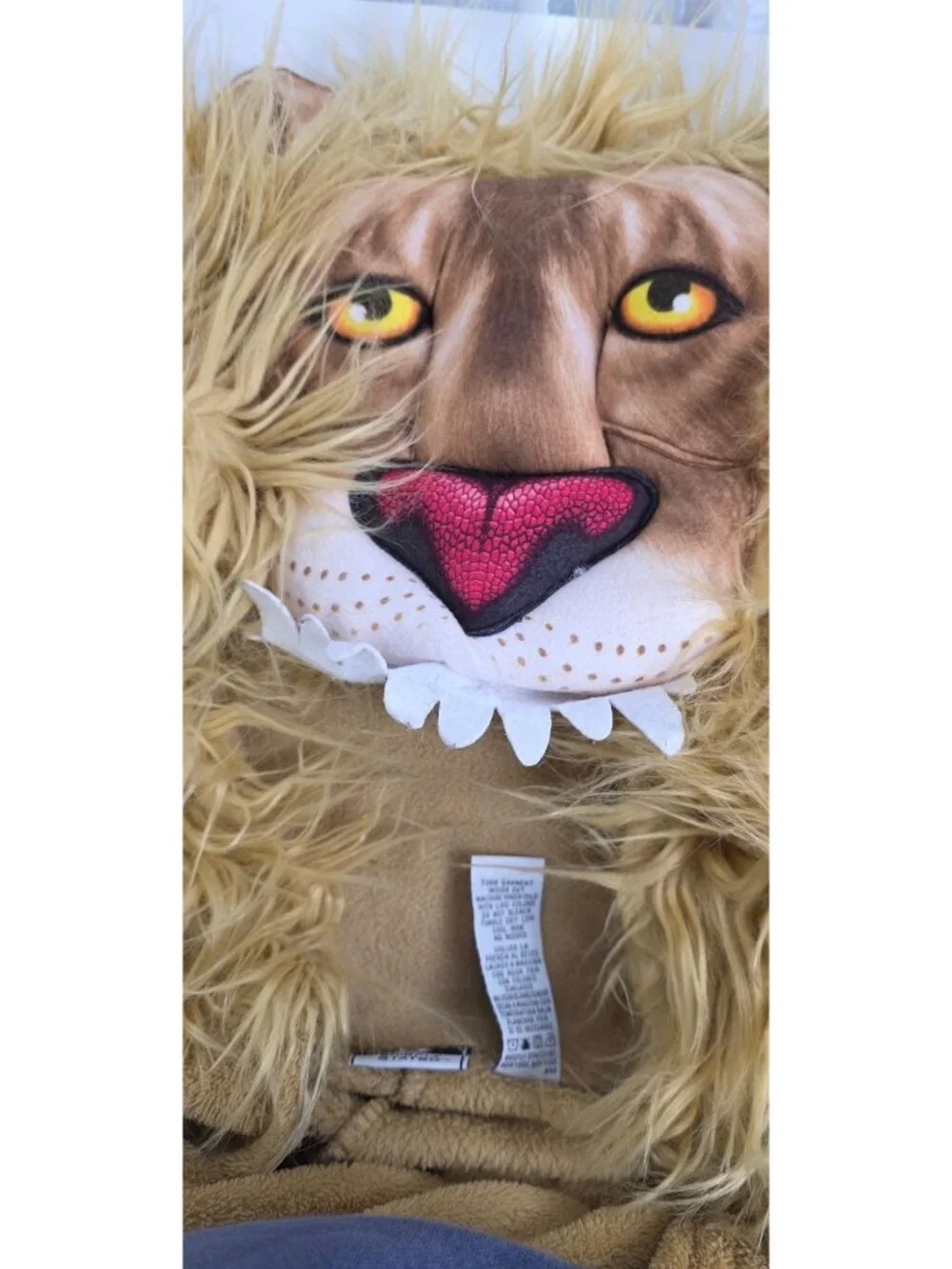 Briefly Stated Youth Large Lion Costume Halloween Animal Dress Up Plush Outfit
